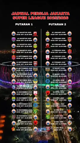 jadwal persija jakarta super  league season 2025/2026 🔥🔥🔥🔥🔥🔥🔥🔥🔥🔥🔥 #persija  #persijajakarta  #persija1928  #thejakmania 