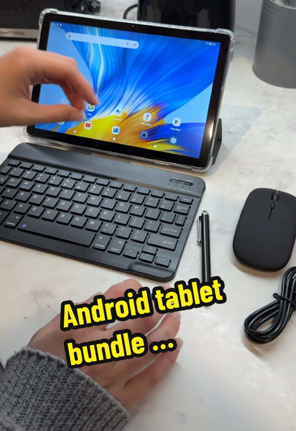 This tablet bundle is super cheap right now. #androidtablet #tablet #entertainment #bundle #tiktokshop #fyp 