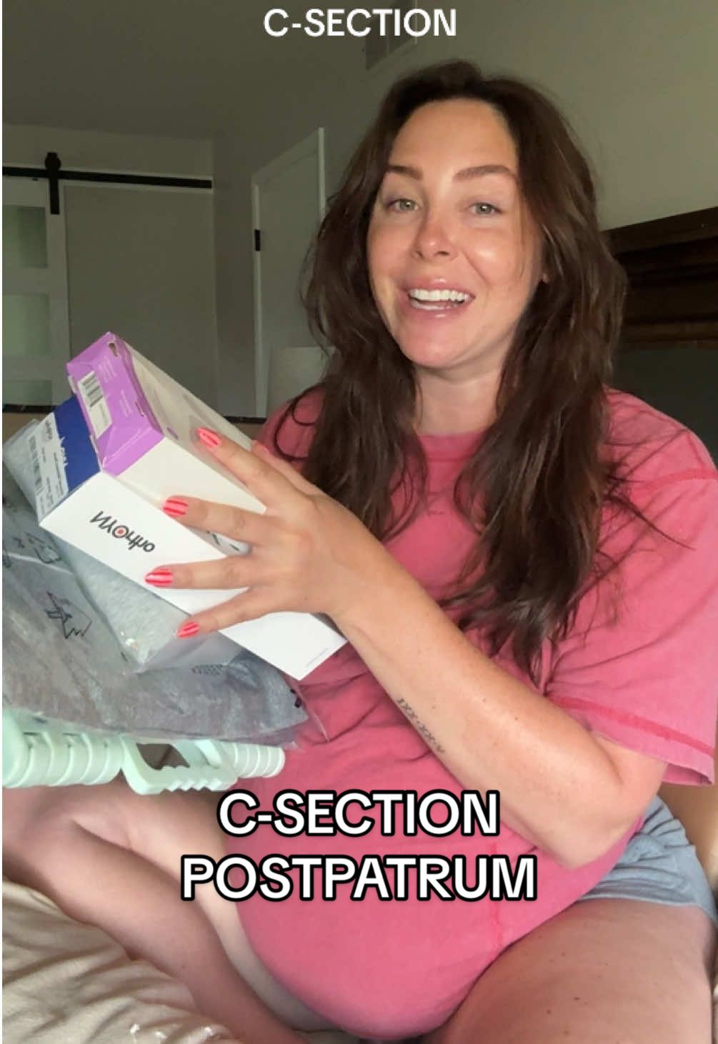 Am I forgetting anything?!  I linked everything on my Amazon storefront!  #momtok #momlife #millennialmom #momsover30  #thirdtrimester #pregnant #pregnancy #csectiondelivery #csection #postpartum #postpartumrecovery 