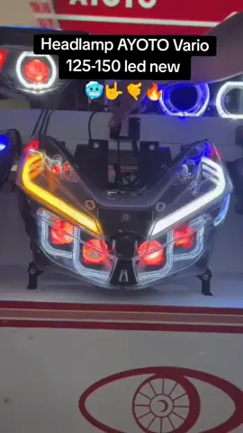 Set Baru Full Lampu Kepala AYOTO Merek 125/150 dengan 4 Matrix Beam Ganda 90 Watt Lampu Selamat Datang LED SEIN Running Sistem Premium Plug and Play. #headlamp #ayoto #varionew #modifikasivario #vario #varioindonesia #fyppppppppppppppppppppppp 