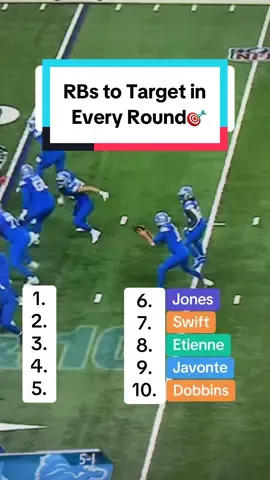 RBs to Target in every round🎯 #fantasyfootball #fantasycontent #fantasydraft #fantasyrbs #runningbacks #target #nflconvo
