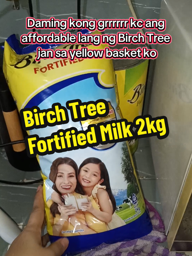 Grabe ang affordable nalng ng birch tree milk jan sa yellow basket ko #milk #gatas #formulamilk #birchtreemilk #fortifiedmilk #birchtree #birchtreefortified #centuryfoodstore 