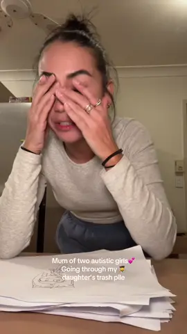 Ava calls this rubbish, but I love going through it — she’s literally telling stories through her drawings 💖🖍️ #mum #mumsoftiktok #autismawareness #specialneedsmom #fyp 