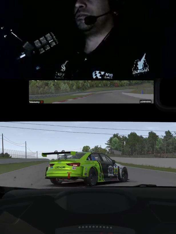 Después que me partió un GT4 y me hizo Perder el #p1  tocó remontar y para eso, usamos todas las herramientas. #mufasa incluida 😅 #clip #stream #twitch #tcr #canadiantire #imsamichelinpilotchallenge #honda #hondacivic #mufasa 