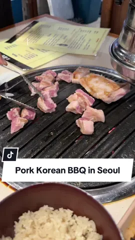 Pork Korean Bbq in Seoul - Ggupdang Sinsa #koreanfood #seouleats #michelinguideseoul #koreanbbqseoul 