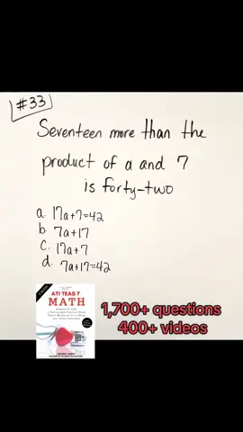 ATI TEAS MATH REVIEW 🎉 Equations #fyp #atiteas #teastest #jakaralewismath #teas7 #atiteasmath #prenursing 