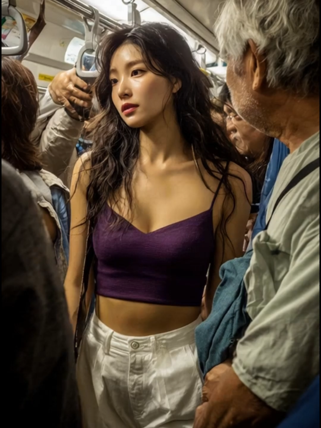 summer evening in subway #harujuku #fyp #subway #shibuya #japan #photography #ChillMusic #lookbook #tokyo #fashion #train