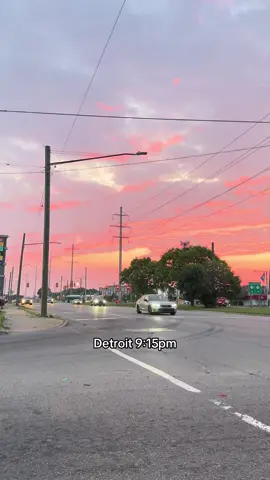 #sky #sunset #detroit #skyline #clouds 