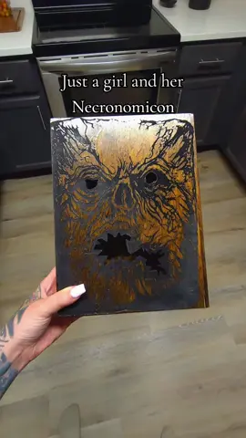 def my favorite find at fanboy expo! 😈 #necronomicon #evildead #horror #horrormovie #horrormemorabilia #alttiktok #tattooed #darkaesthetic #fyppp 