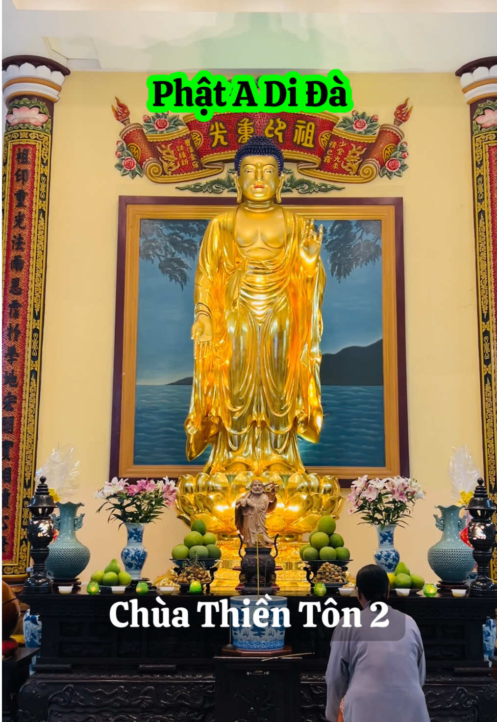 Tôn tượng Đức Phật A Di Đà tại chùa Thiền Tôn 2. --- Nam Mô Thập Phương Thường Trụ Tam Bảo Nam Mô Bổn Sư Thích Ca Mâu Ni Phật Nam Mô A Di Đà Phật