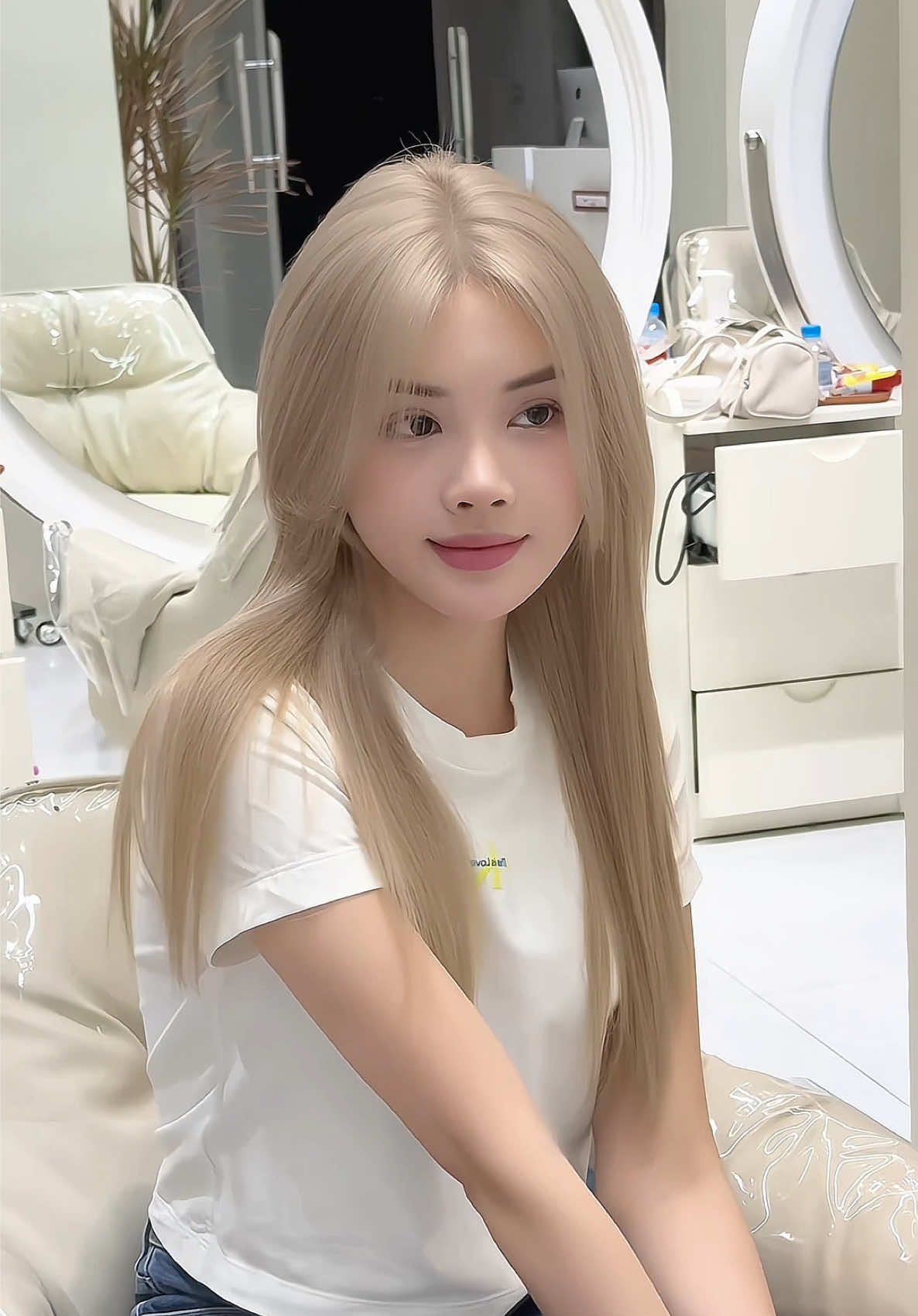 Blonde khói cho Đan Tiên 🥰 #victoriahairsalon #xuhuong 
