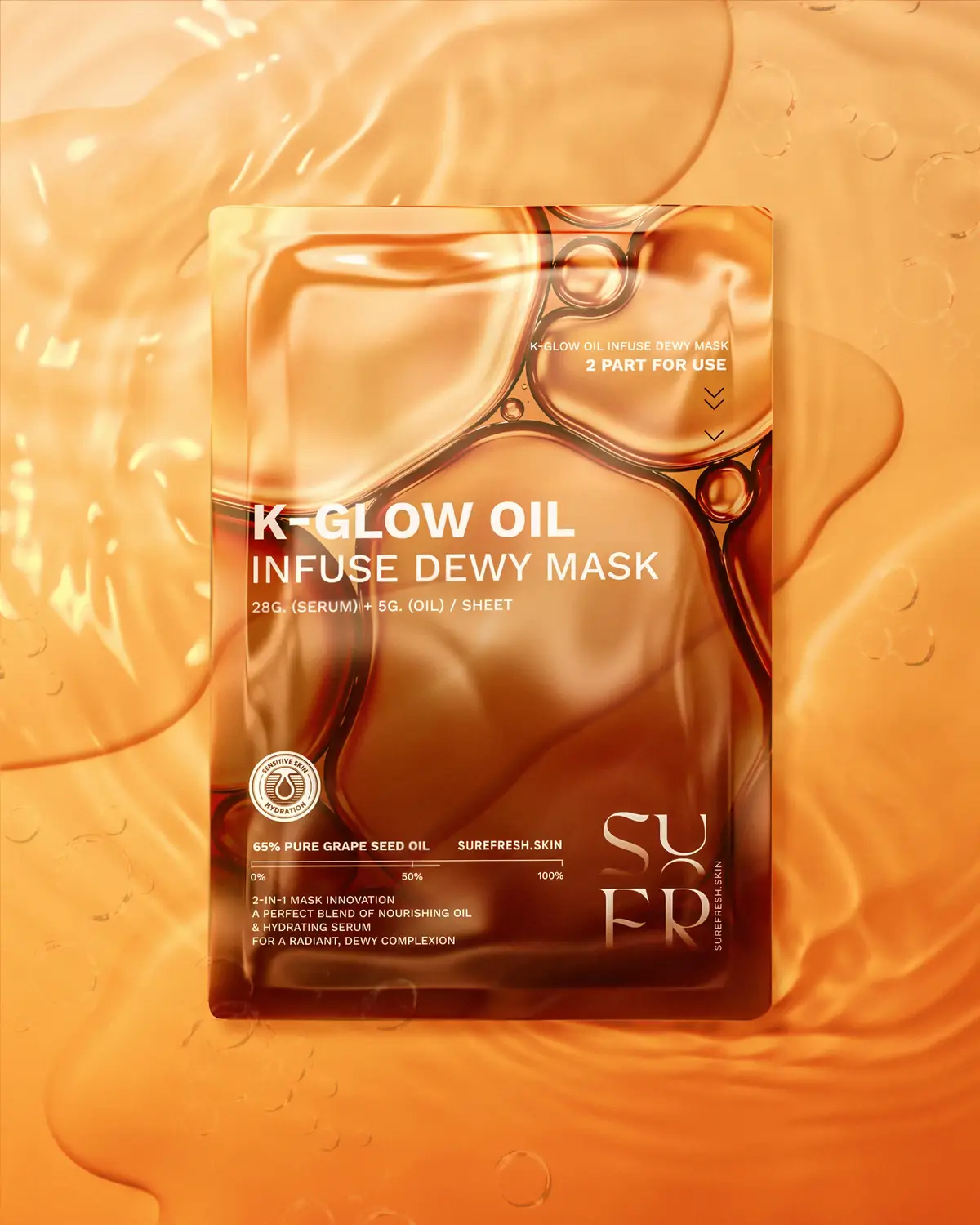 SUREFRESH K-GLOW OIL INFUSE DEWY MASK ครั้งแรกของมาส์กที่ให้คุณ “ผสมสด”  เพื่อประสิทธิภาพสูงสุดในทุกเฟสของการบำรุง แผ่นมาส์ก 2 เฟส ที่รวม เนื้อเซรั่มเข้มข้น  + เพียวออยล์บริสุทธิ์สกัดเย็น ถูกรวมกันสดใหม่ก่อนใช้  เพื่อคงความเสถียรของสารบำรุงระดับ active-grade 🧪 ไฮยาลูโรเนต + คอลลาเจน = เติมน้ำลึกถึงชั้นผิว 🌿 Centella + Allantoin = ลดการอักเสบระคายเคือง 🪔 Grape Seed & Olive Oil = ล็อกความชุ่มชื้นอย่างสมดุล  โดยไม่อุดตัน 🌸 Rose Oil = มีสารต้านการอักเสบธรรมชาติ  พร้อมกลิ่นหอมผ่อนคลายระดับอโรมาเธอราปี มาส์กที่ไม่ได้แค่ให้ความชุ่มชื้น แต่คือ “การบำรุงผิวเชิงกลไก + การปกป้อง” ในแผ่นเดียว สดใหม่ทุกครั้งที่ใช้ เพื่อผลลัพธ์ที่ชัดเจนตั้งแต่ครั้งแรก 🧬 Official Launch: July 25, 2024 at 19:00 (GMT+7) 	•	📦 1 Box (5 individually sealed sheets) — 350 THB 	•	🧪 Single Sheet (1-use application) — 99 THB #Surefreshskin #มาร์สผสมสด 