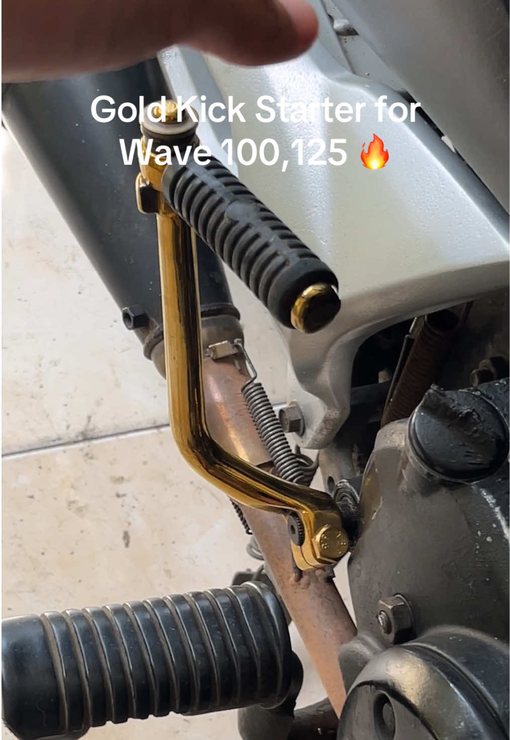 Kick Starter for Wave 100, 125 GOLD 😍❤️  #motorcycle #gold #kickstarter 