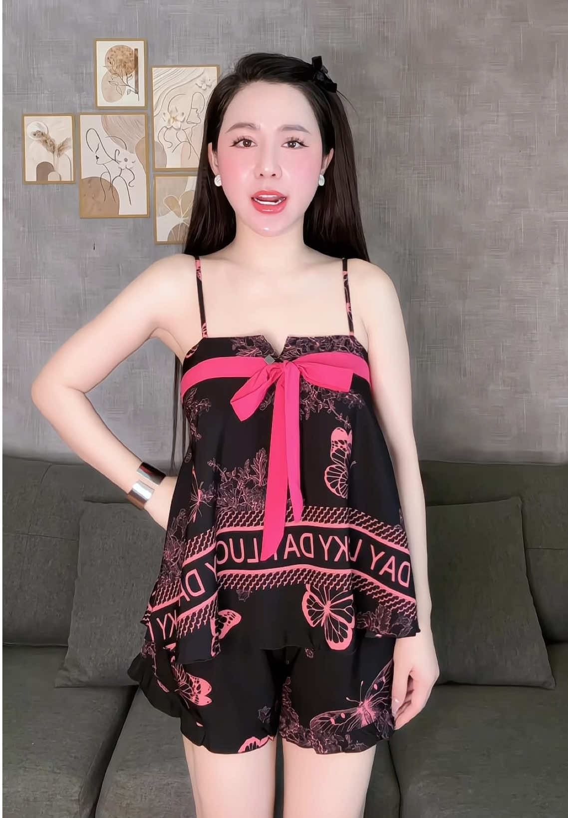 #quanaonu #thoitrangtiktok #xuhuong #pijama #domacnha #sethaiday 