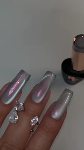 Loving this cateye with our soft square soft gel tip 💗✨ 🛍️ shop RiyasNails.com  - Unicorn Cateye #08  - No wipe matte top coat  - 3D Diamond gel (Thin) - Soft gel tip (Long square) - Extend gel