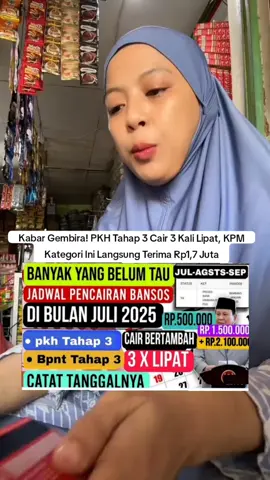 Kabar Gembira! PKH Tahap 3 Cair 3 Kali Lipat, KPM Kategori Ini Langsung Terima Rp1,7 Juta#pencairan #pkh #bpnt #kks #kpm 