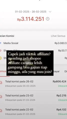 ❗ Capek scroll TikTok tapi belum dapet uang? Gabung kelas Shopee Affiliate, belajar gratisan tapi bisa dapet komisi tiap hari! Tanpa stok barang & bisa dari HP. 🚀 Akses sekarang – Slot terbatas bulan ini!