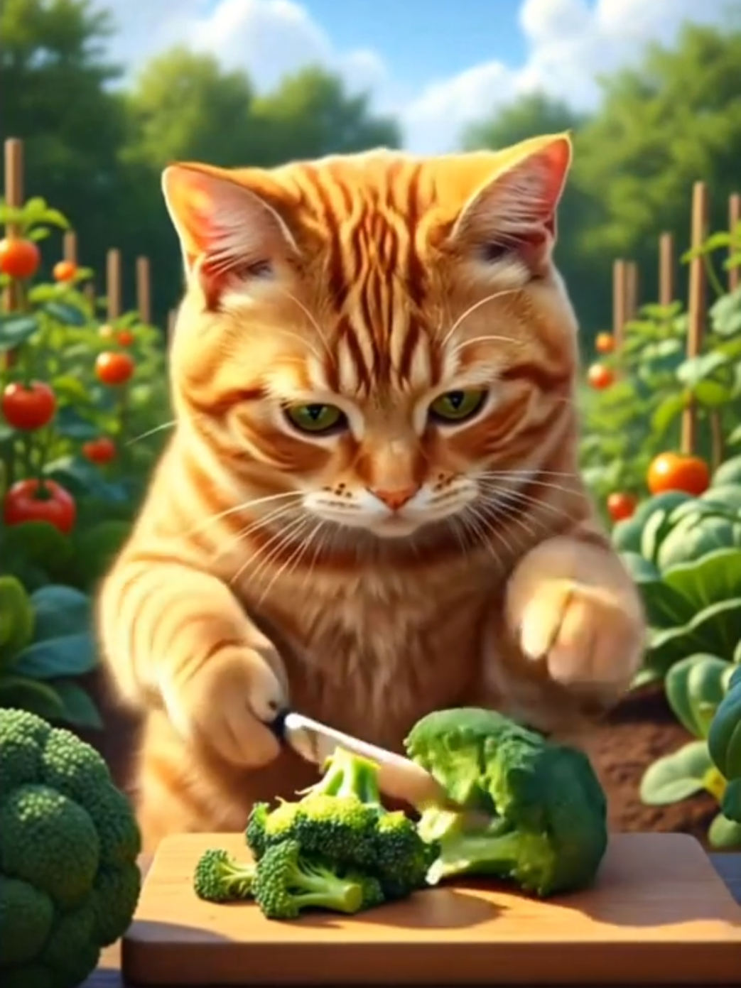kucing imut ini sedang memotong brokoli........  #animals #animation #terbaru #trending #creatorsearchinsights #fyppppppppppppppppppppppp 