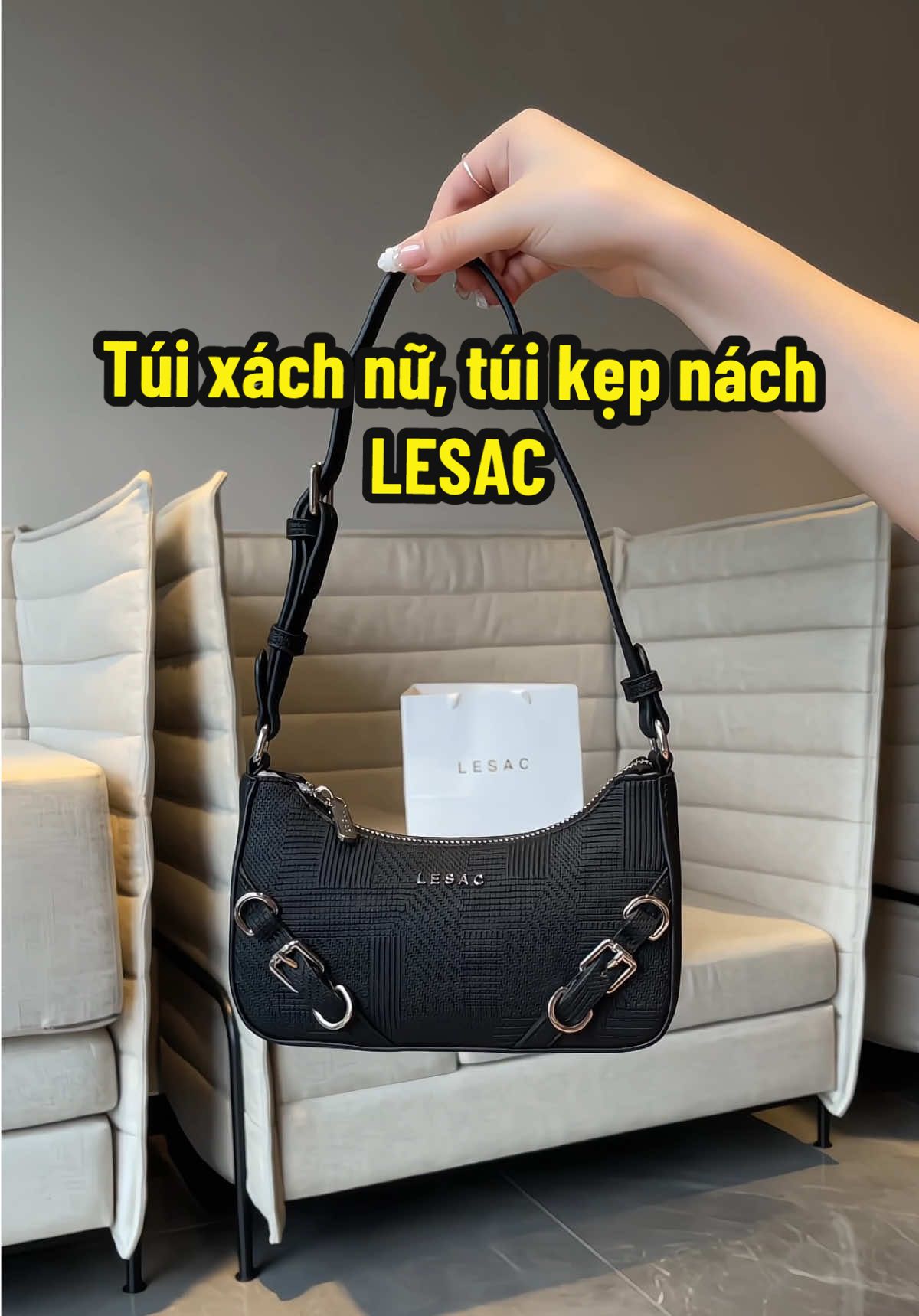 Túi xách nữ, túi kẹp nách phối đai nhỏ xinh, dễ đeo dễ phối đồ lắm nha #jimestore #tuixachnu #reviewtuixachnu #tuixach #tuikepnach #lesacvn 