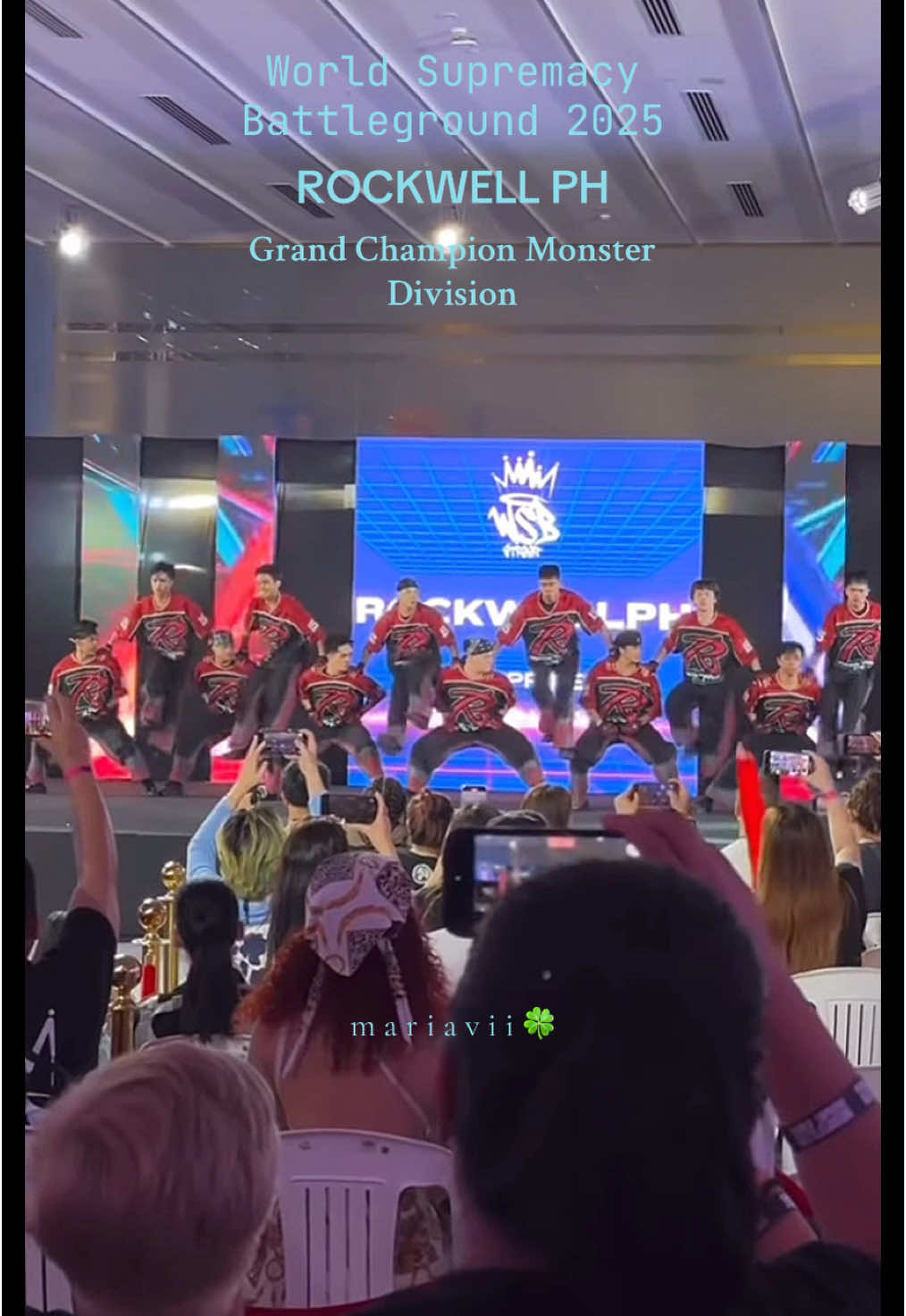 WSB World Champions, Congratulations! @RockWell PH and to my son @Ellin you always make Mama proud! Labyu 😘 #champion #wsb #dancecompetition #rockwellph 