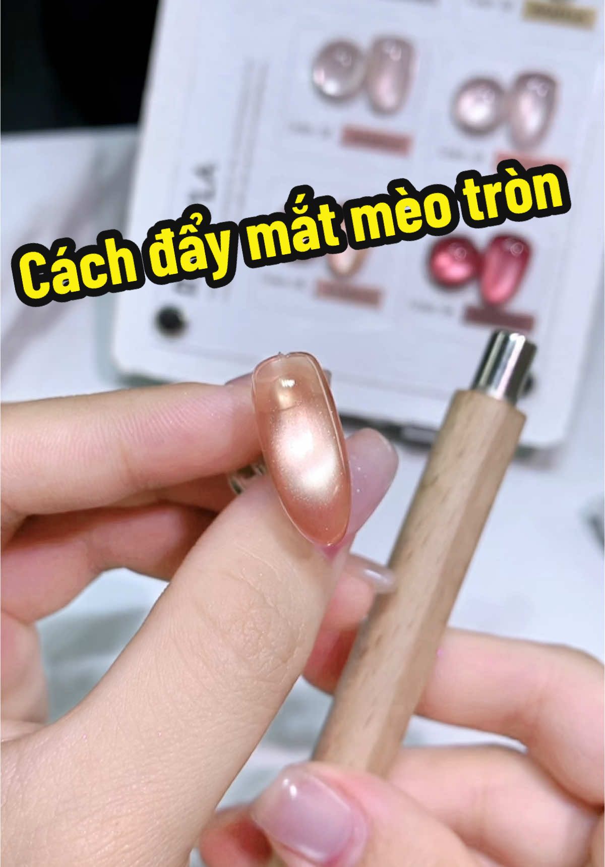 Cách đẩy mắt mèo tròn #nghithaonail #nghithao #ramyla #donailnghithao #yahi 