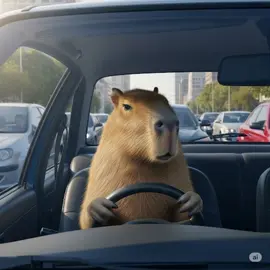 🚗 When you’re stuck in traffic but still the chillest one on the road. Capybara’s got places to be and vibes to keep. Just another day commuting in style! 😎🛣️ #CapybaraDriver #TrafficMood #ChillVibes #CommuterLife #CapybaraOnTheGo #UrbanCapybara #FunnyAnimals #DrivingMood #CapybaraStyle #roadtripvibes 