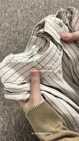 Pesona serene stripe beige ✨ #serenestripe #sivalifactory #blousestripe #blousewanita 