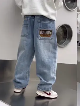 Quần Jean Dáng Xuông, Cạp Chun Cho Bé Trai #thoitrangtreem #quanjeanxuong #betrai #xuhuong #nanakids 