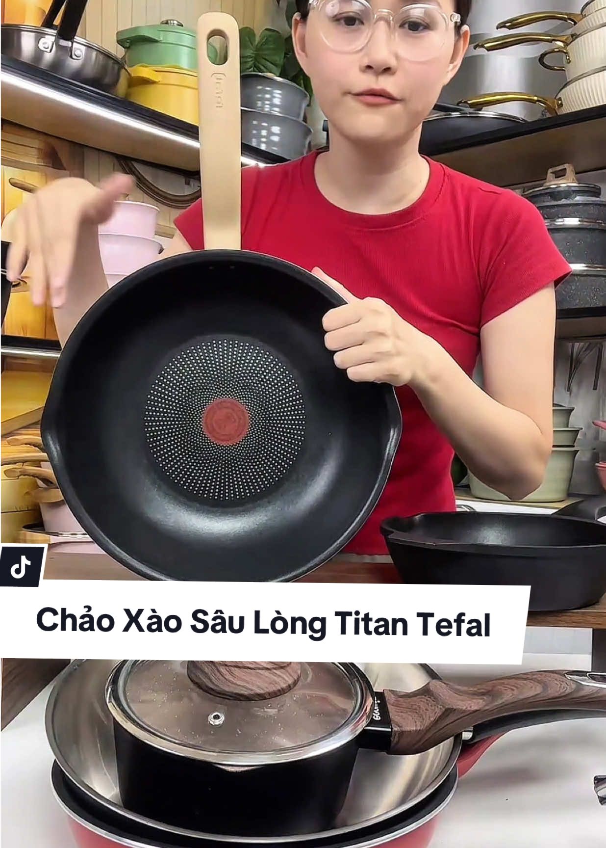 Chảo Xào Sâu Lòng Phủ Chống Dính Titan Bền Bỉ Chịu Mài Mòn Tốt Tefal #thuplastic #tmgr #chaochongdinh #chaosaulong #chaoxaochongdinh #tefal 
