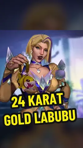 24 Karat gold labubu Emma frost credit to glushie #marvelrivals #emmafrost #fyp #gaming #labubu 