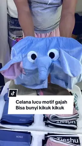 Membalas @deliasyafia cowok cewek bisa pakai ya kak #celanapendek #celanagajah #boxergajah #celanalucu 