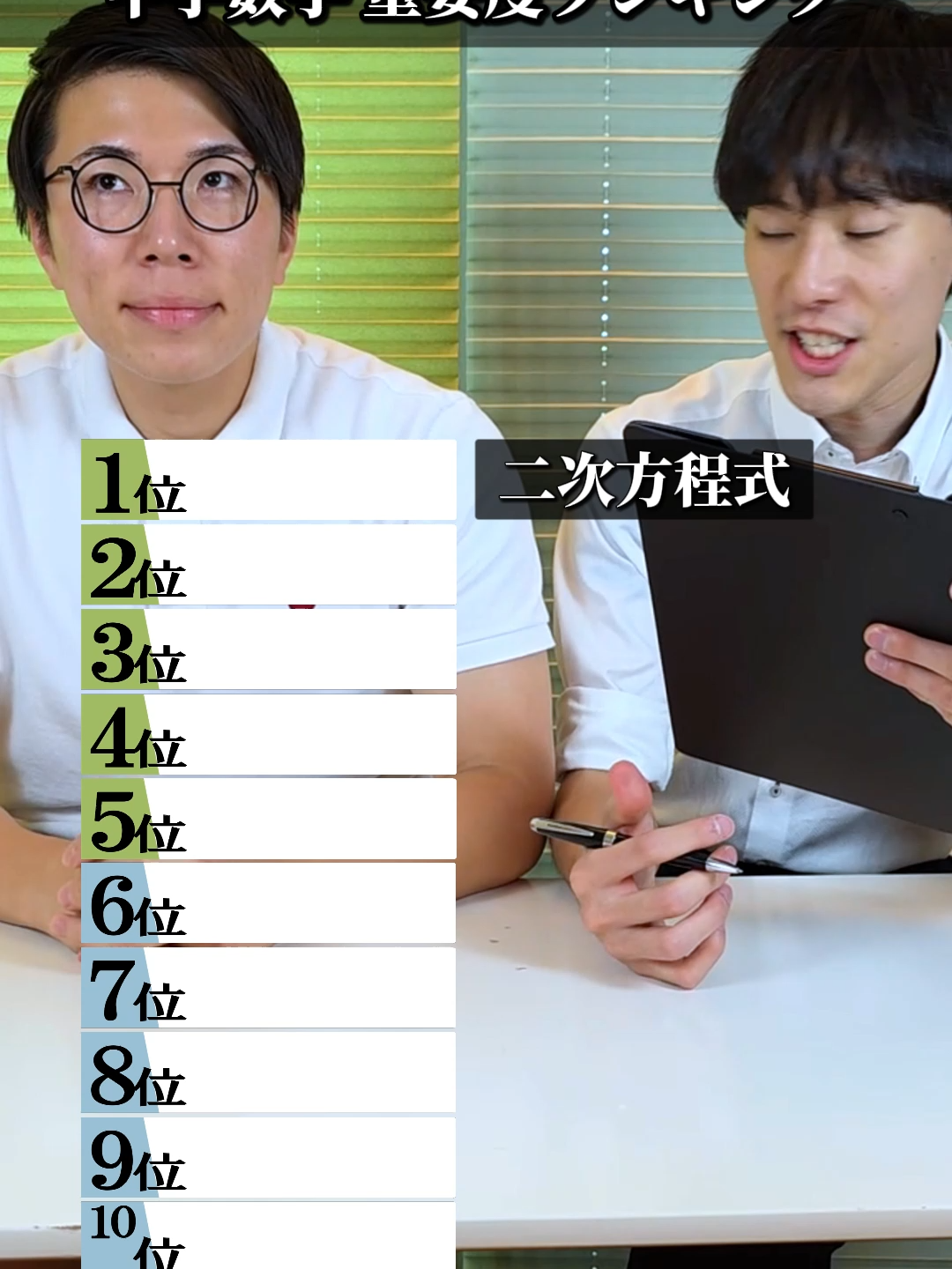 中学数学重要度ランキング @akitonton #7月の勉強法 #7月の勉強