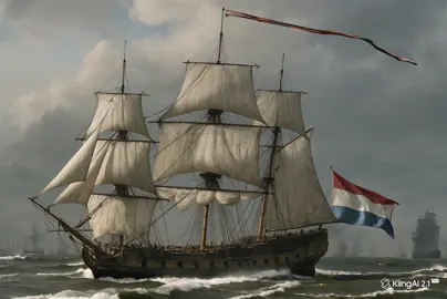 🇳🇱 Frégate de la République des Provinces-Unies – Fin du XVIIIe siècle Sous le ciel d’orage du Nord, fend les flots une frégate hollandaise arborant fièrement le pavillon tricolore des Provinces-Unies. Cette scène nous transporte dans les ultimes années de la République néerlandaise, juste avant l’effondrement politique et militaire qui mènera à la naissance des Républiques bataves sous l’influence française (1795). #naval #marine #naviredeguerre #navy #sail #ageofsail #napoleon #napoleonwar #royalnavy #frenchempire #tiktokhistoire #XVIII #XIX #sail #sailor #sailing #warship #netherlands 