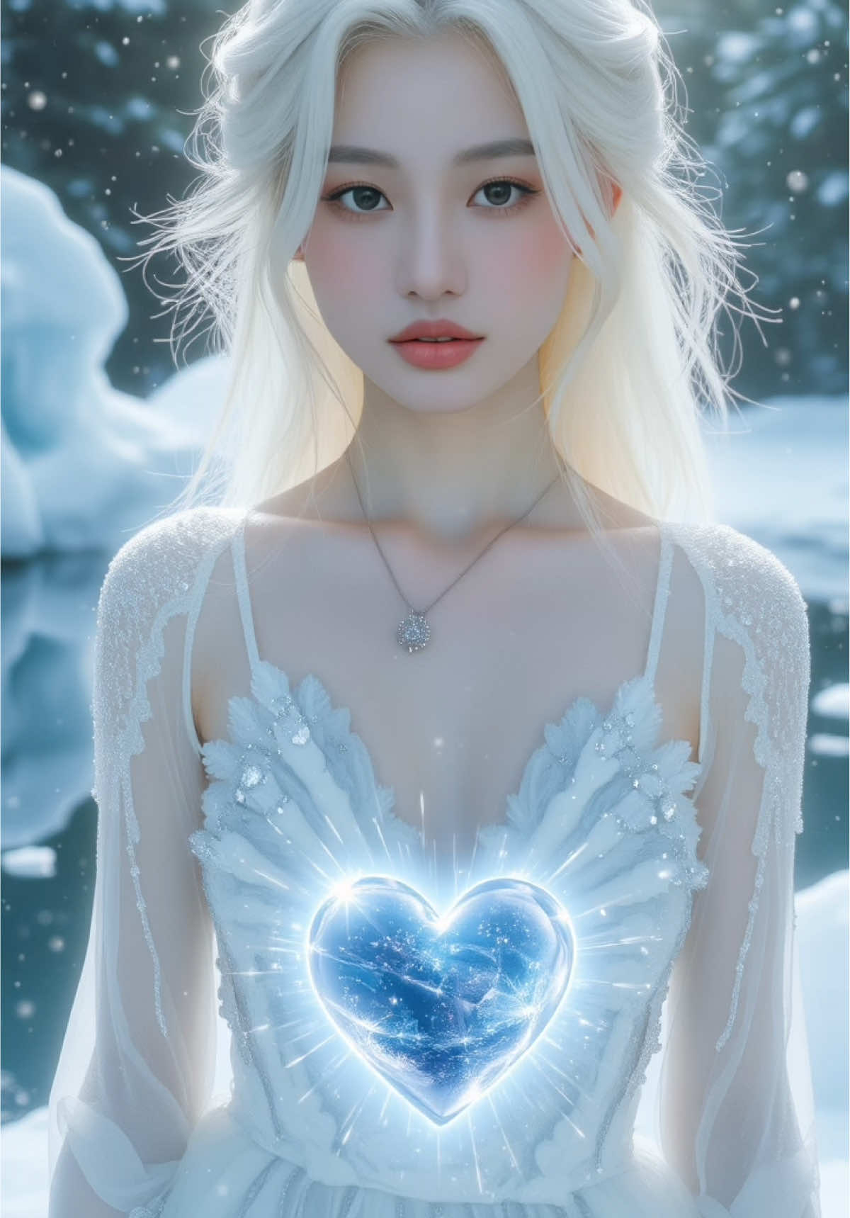 🥶Ice Girl Frozen Ai effect filter you must try ❄️😍 #FrozenAi #IceAi #ForYou #Fyp #trend #Viral #fypツ 