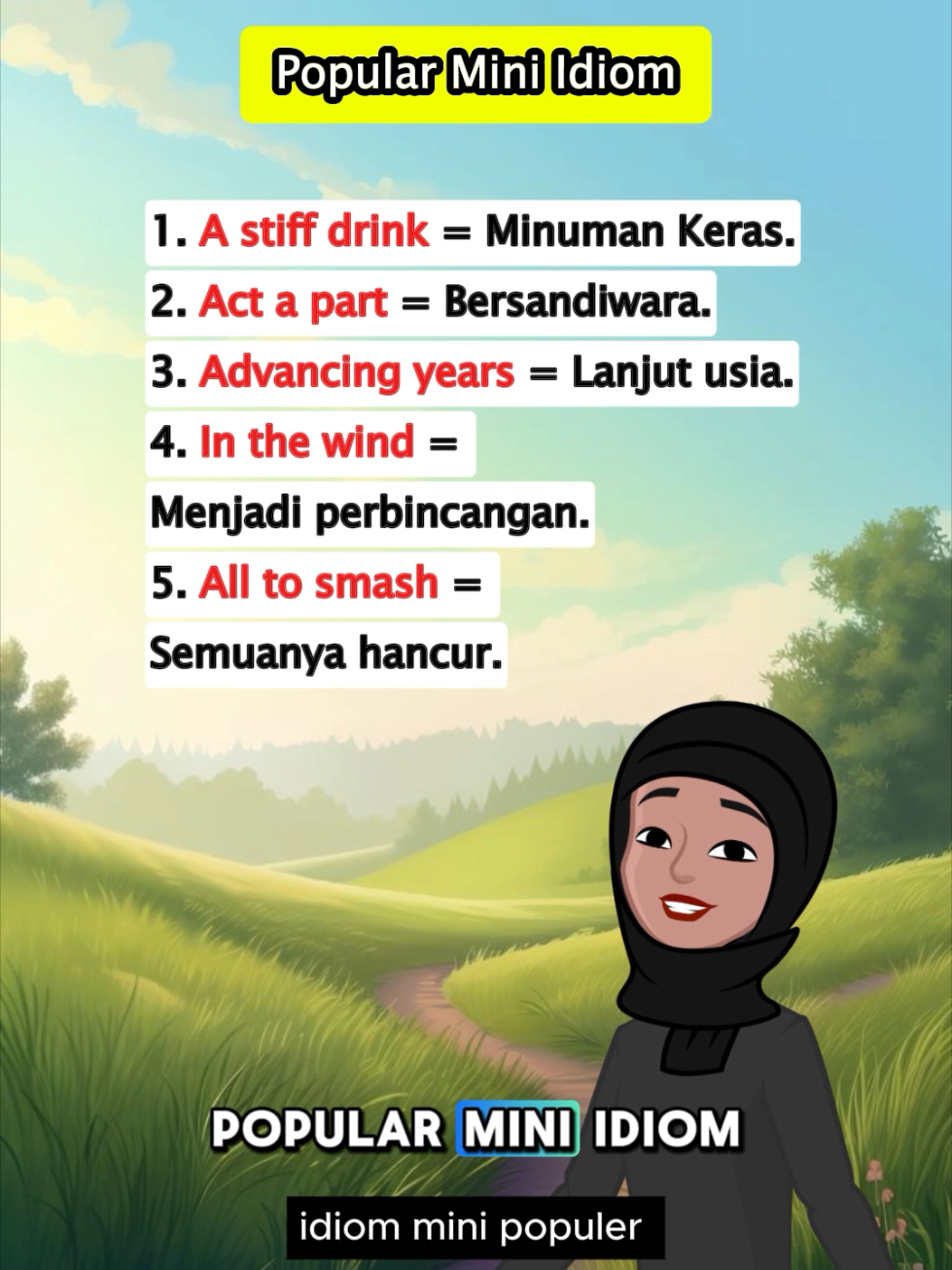 Popular Mini Idiom  #learnednewthings #englishspeaking #english #learnenglish #funny