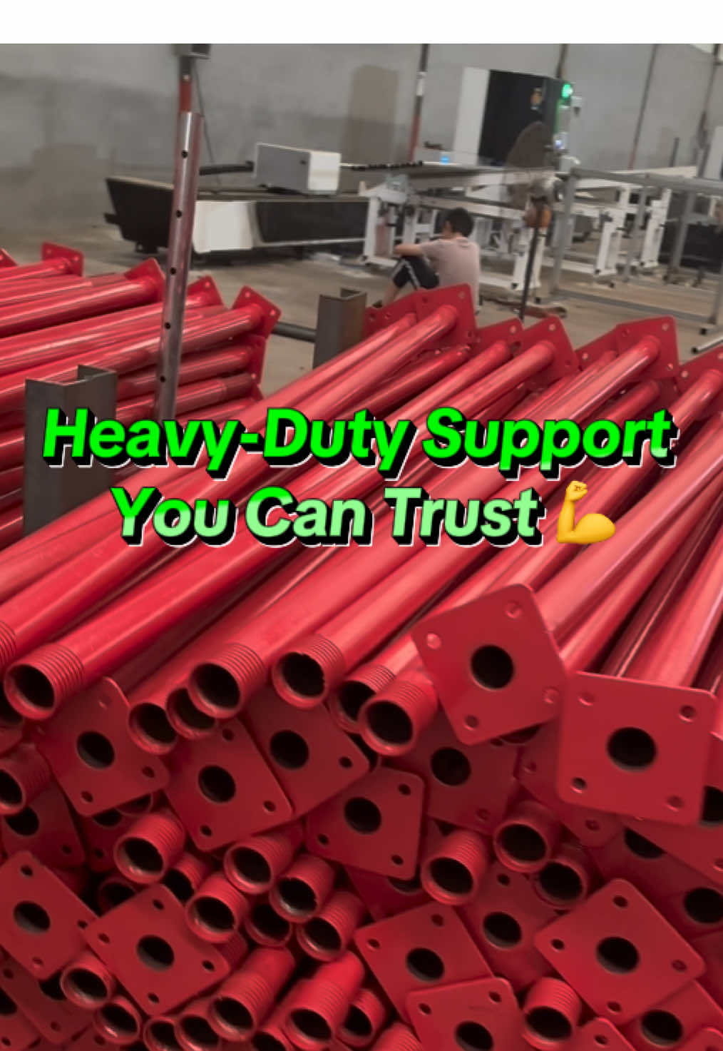 High-quality adjustable steel props, factory direct. Fast delivery, reliable strength, worldwide shipping available. #ConstructionTools #steelprops #formworksupport #HeavyDuty #Scaffolding #factorysupply #warehousestock #ExportReady #TikTokBusiness #Nublê 