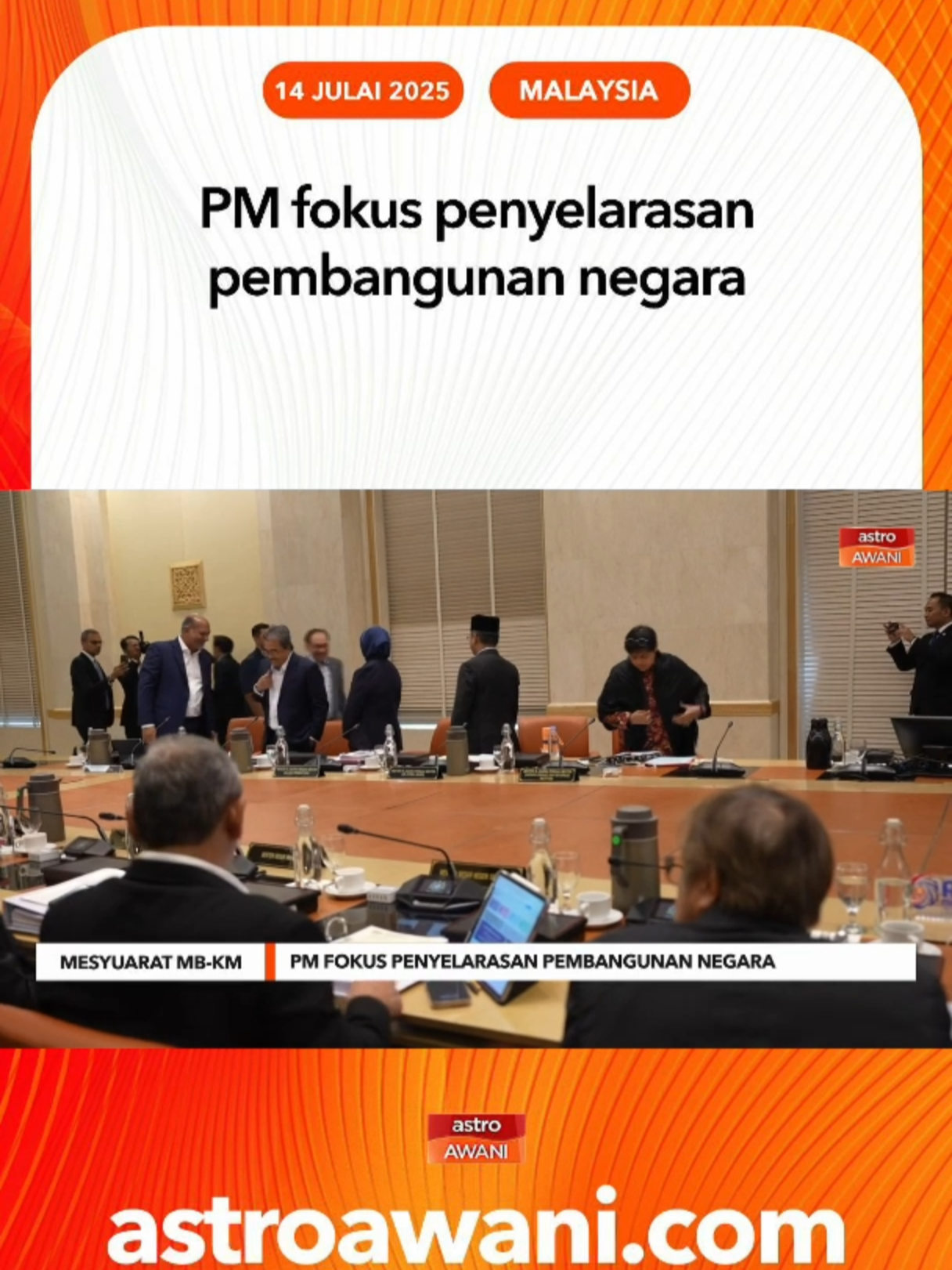 Perdana Menteri Datuk Seri Anwar Ibrahim menpengerusikan mesyuarat Menteri Besar dan Ketua Menter ke-146 di Putrajaya. #AWANInews