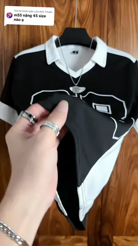 Trả lời @Anh Thuấn dạ 45 kí m55 bạn chọn size M nhé #aopolonamnu #aopolodep #reviewthoitrang #xuhuongtiktok 