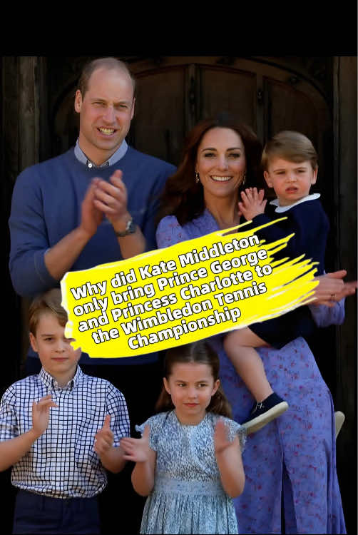 Why did Kate Middleton only bring Prince George and Princess Charlotte to the Wimbledon Tennis Championship #us #celebrity #entertainment #KateMiddleton #Wimbledon #Royalfamily #children #fyp 