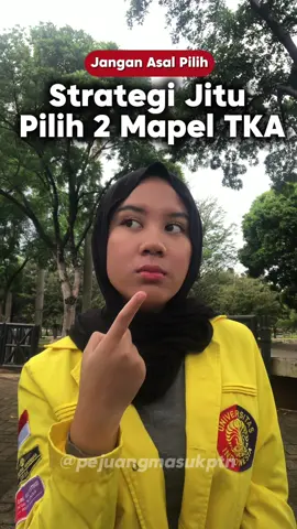 BEBAS PILIH 2 MAPEL DI TKA? JANGAN ASAL PILIH! 🤯💢 📌 Angkatan 2026 WAJIB SIMPAN! Biar gak salah langkah pas daftar TKA nanti! Berdasarkan info resmi (cek poin 13 & 14 dari file resminya👇), kamu WAJIB pilih 2 MAPEL PILIHAN saat TKA! Tapi EITS, jangan asal ambil, karena harus selinier sama 3 hal ini: 💡 3 HAL PENTING SAAT PILIH MAPEL TKA: 1. Minat kamu 2. Jurusan asal (SMA/SMK) 3. Rencana studi lanjut di SNBP 📥 Screenshot rekomendasi mapel pilihan TKA di sini biar gak lupa nanti pas daftar! 🔍 Jurusan kamu belum ada? Tulis “Nama Jurusan” kamu di kolom komentar, nanti aku bantu cariin mapel yang pas! ⏳ TKA tinggal 3 bulan lagi, tapi masih bingung mulai belajar dari mana? Yuk gas belajar bareng bimbel yang udah bantu 750+ orang tembus PTN! 🚨 [Kuota terbatas, sisa 2 lagi] untuk info lengkapnya 085899118126 (Kak Zahra) —— #TKA2026 #SNBT2026 #UTBK2026 #SNBP #SNBP2026 #PejuangMasukPTN #MasukUI #MapelPilihan #TipsTKA #strategibelajartka #snbp #utbk #bimbelptn #tka