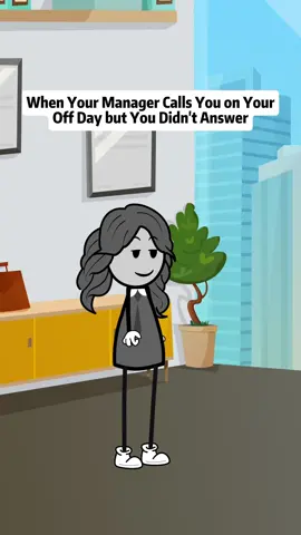 When your manager calls you on your off day but you didn’t answer #fyp #work #usa🇺🇸 #manager #worklife #animation 