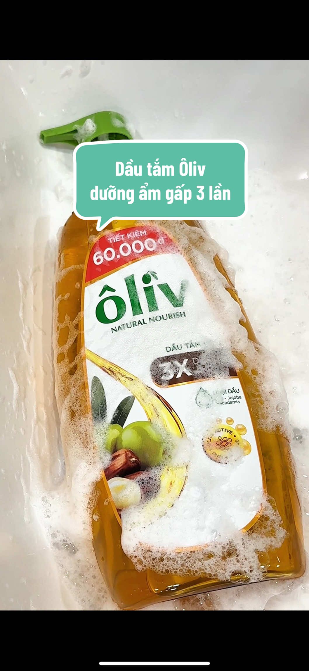 Trả lời @Alo Nghi hả ???  Dầu tắm Ôliv nhũ hoá sạch sâu, dùng thay sữa tắm #review #dautamoliv #lamsachda #bodycare #sausaureview 