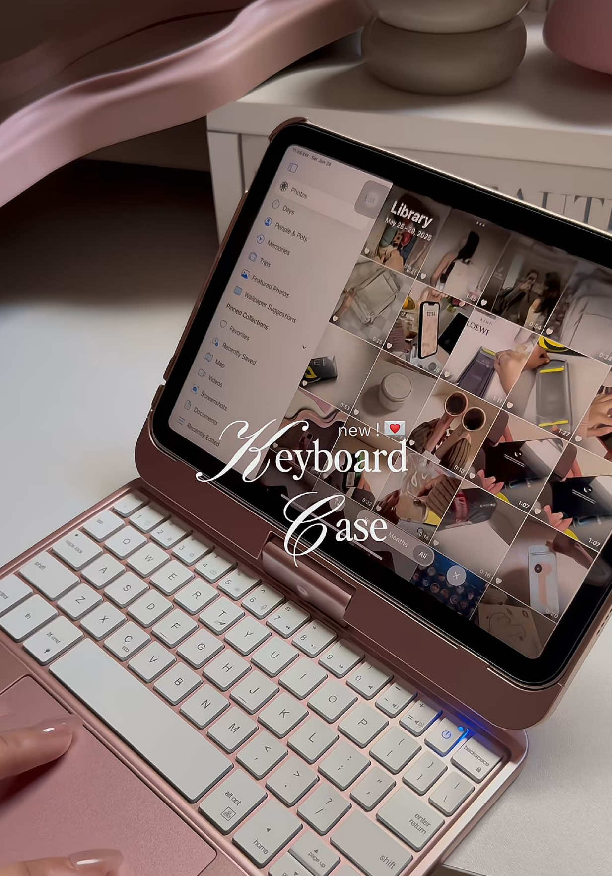 turning my ipad into a laptop! ~ feeling like a mini mac book! 🤪💫 so much luv for my new ipad keyboard case 😩 #ipadkeyboardcase #keyboardcase #ipadmini6thgen #ipadtolaptop #magnetickeyboard