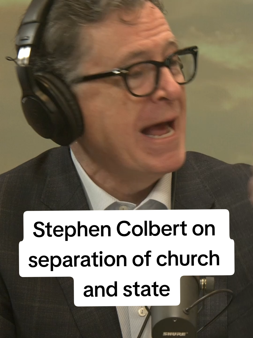 Stephen Colbert on the separation of church and state: “This is not a Catholic nation because the Catholic Church is not about nations.”  Listen to our conversation on 