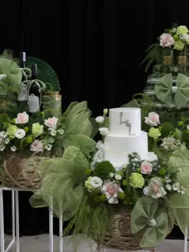 Tone xanh mix hồng kem theo yêu cầu của dâu rể 💕 #trapcuoihoiChouChou #mamquahiendai 