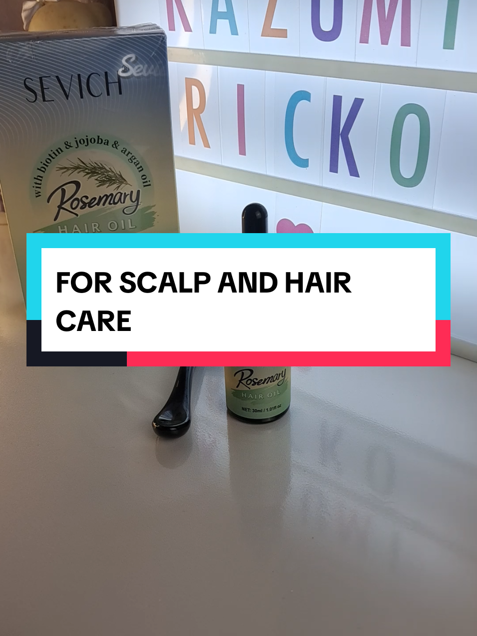 Sevich Rosemary Hair Oil. For scalp and hair care. #sevich #rosemaryhairoil #scalpandhaircare #kazumiricko #creatorsearchinsights 