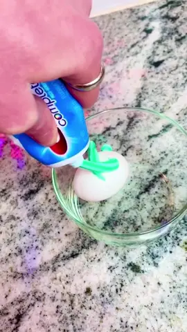 toothpaste in the egg. #egg #thoothpaste