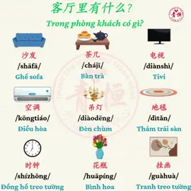TRONG PHÒNG KHÁCH CÓ GÌ?#tiengtrungqingheng #hoctiengtrungmoingay #tuvungtiengtrung #tiengtrung #fyp