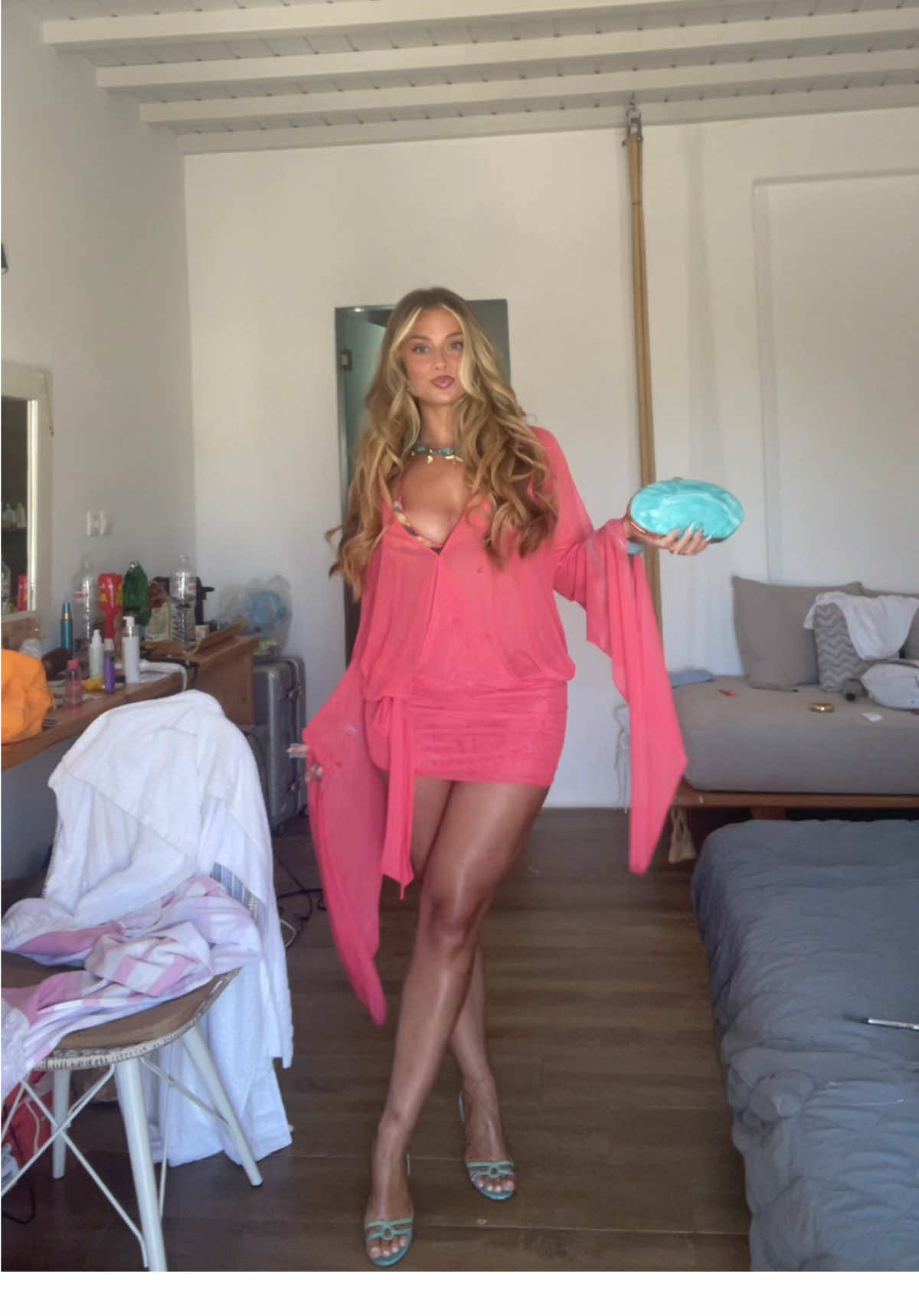 Lunch ootd in mykonos 🍉🦋