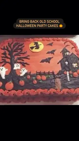 We need to bring back those Halloween cakes we got at our elementary school Halloween parties. 🎃 #halloween #vintagehalloween #oldschool #80s #90s #spookyseason 